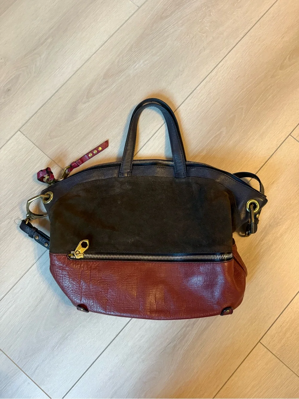 orYANY Nikki Suede & Leather Satchel